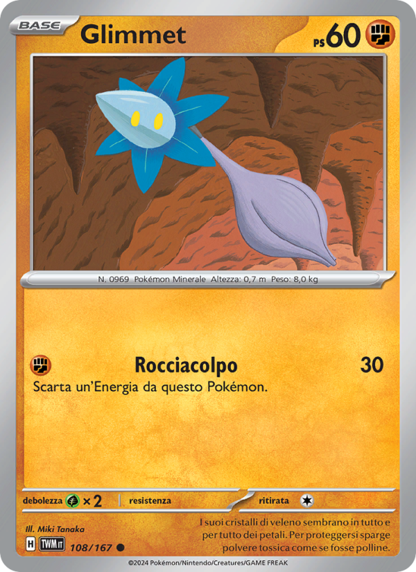 Glimmet 108/226 — Crepuscolo Mascherato (Italian Pokémon TCG card)