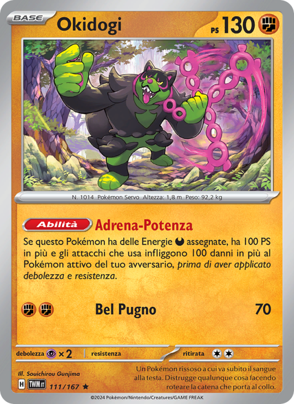 Okidogi 111/226 — Crepuscolo Mascherato (Italian Pokémon TCG card)