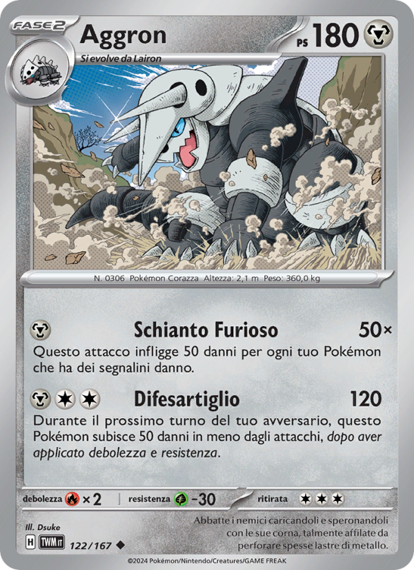 Aggron 122/226 — Crepuscolo Mascherato (Italian Pokémon TCG card)