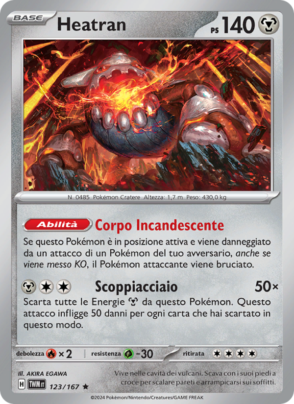 Heatran 123/226 — Crepuscolo Mascherato (Italian Pokémon TCG card)