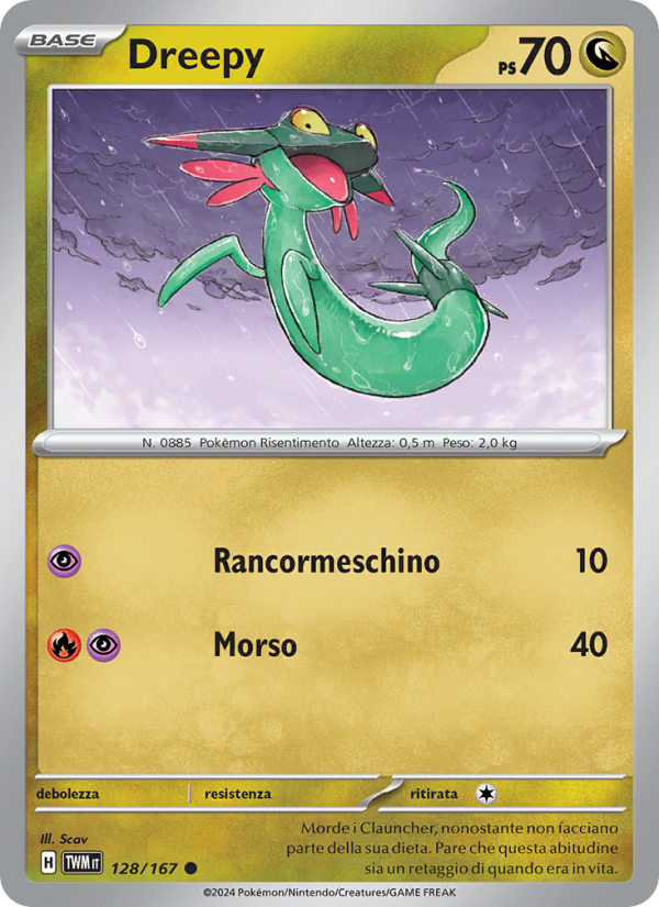 Dreepy 128/226 — Crepuscolo Mascherato (Italian Pokémon TCG card)