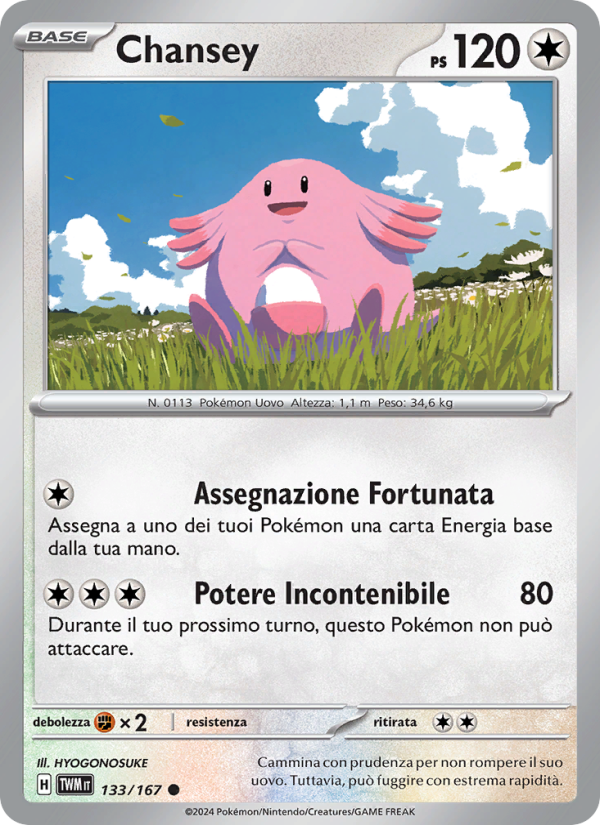 Chansey 133/226 — Crepuscolo Mascherato (Italian Pokémon TCG card)