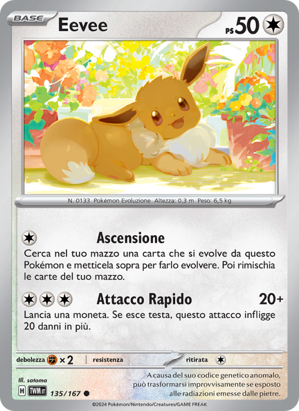 Eevee 135/226 — Crepuscolo Mascherato (Italian Pokémon TCG card)