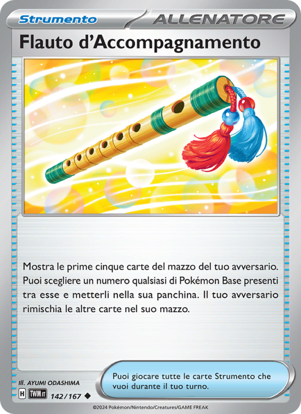 Flauto d'Accompagnamento 142/226 — Crepuscolo Mascherato (Italian Pokémon TCG card)