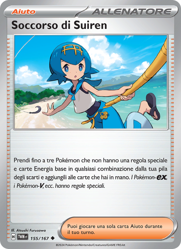 Soccorso di Suiren 155/226 — Crepuscolo Mascherato (Italian Pokémon TCG card)