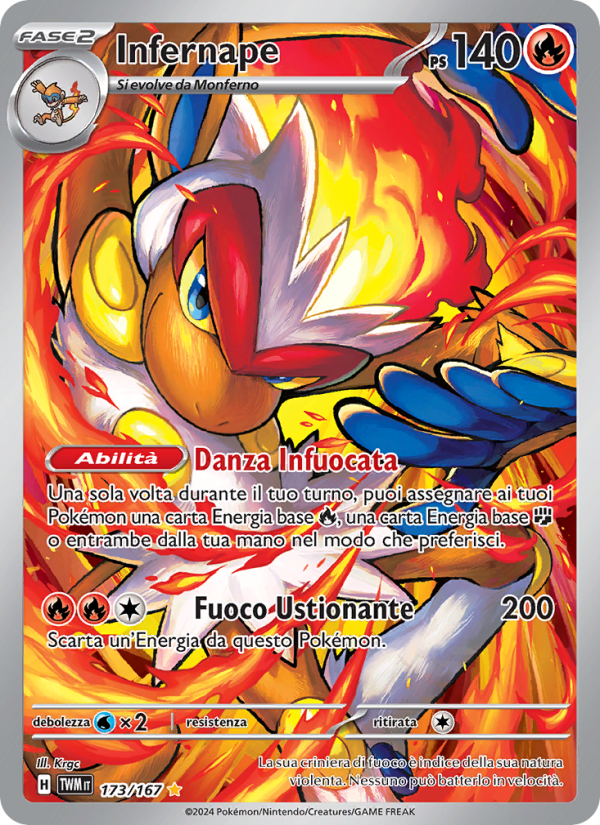Infernape 173/226 — Crepuscolo Mascherato (Italian Pokémon TCG card)