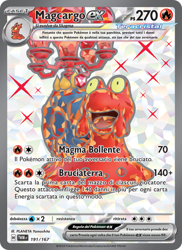 Magcargo-ex 191/226 — Crepuscolo Mascherato (Italian Pokémon TCG card)