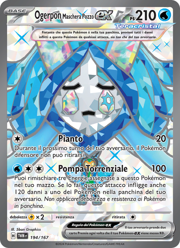 Ogerpon Maschera Pozzo-ex 194/226 — Crepuscolo Mascherato (Italian Pokémon TCG card)