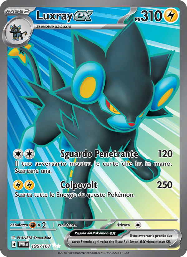 Luxray-ex 195/226 — Crepuscolo Mascherato (Italian Pokémon TCG card)