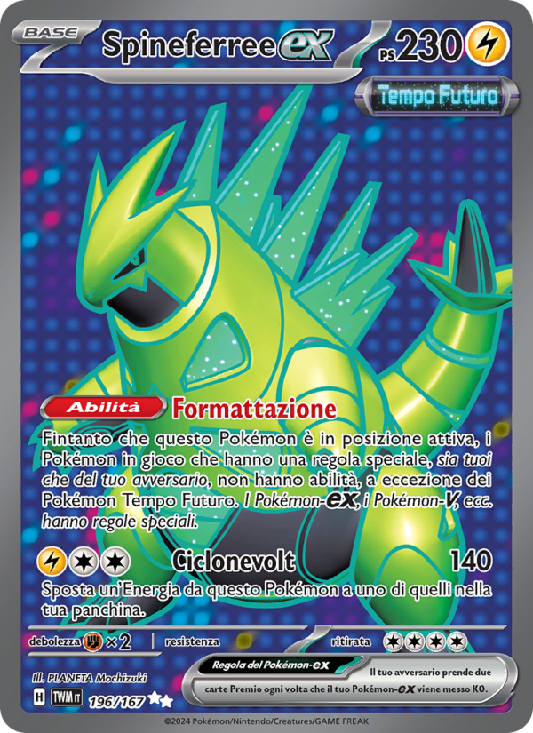 Spineferree-ex 196/226 — Crepuscolo Mascherato (Italian Pokémon TCG card)
