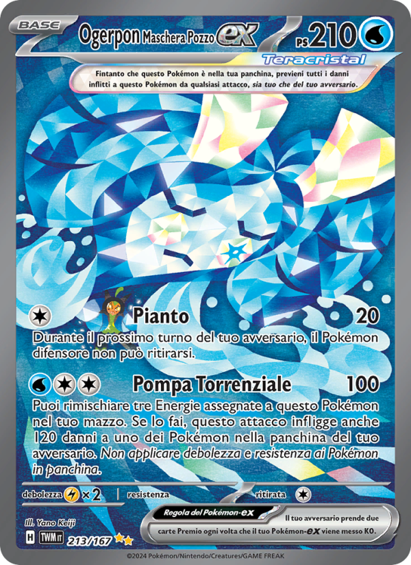 Ogerpon Maschera Pozzo-ex 213/226 — Crepuscolo Mascherato (Italian Pokémon TCG card)