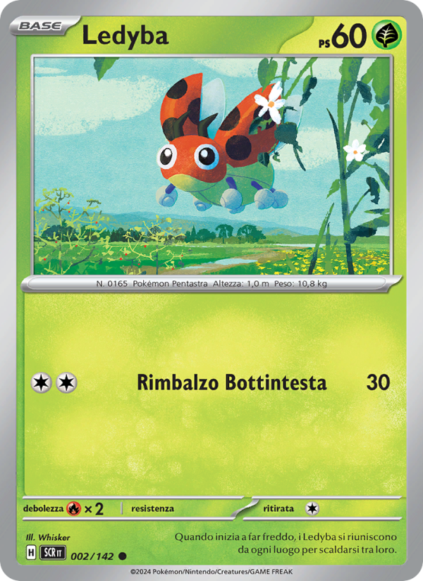 Ledyba 002/175 — Corona Astrale (Italian Pokémon TCG card)