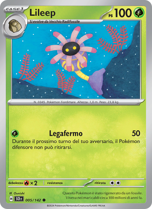 Lileep 005/175 — Corona Astrale (Italian Pokémon TCG card)