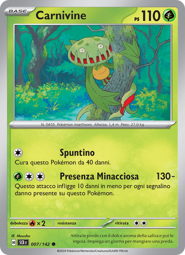 Carnivine 007/175 — Corona Astrale (Italian Pokémon TCG card)