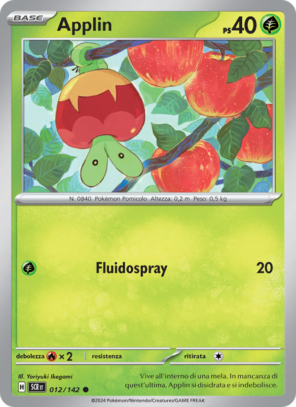 Applin 012/175 — Corona Astrale (Italian Pokémon TCG card)