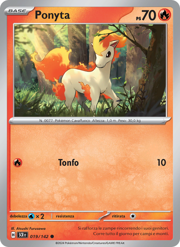 Ponyta 019/175 — Corona Astrale (Italian Pokémon TCG card)