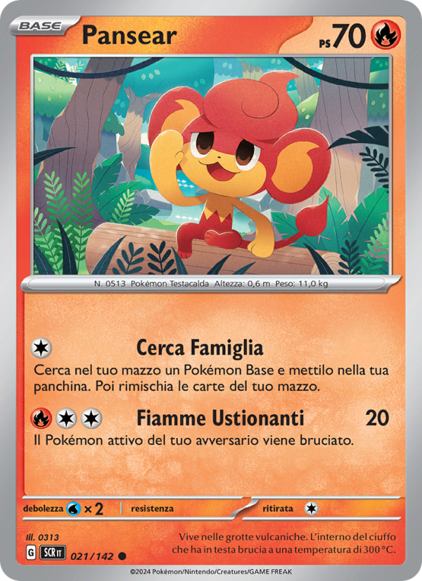 Pansear 021/175 — Corona Astrale (Italian Pokémon TCG card)