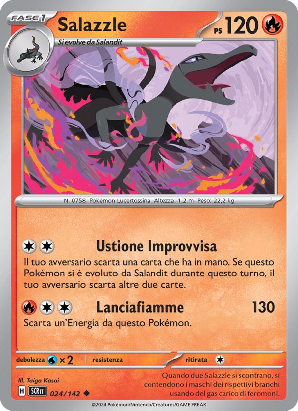 Salazzle 024/175 — Corona Astrale (Italian Pokémon TCG card)