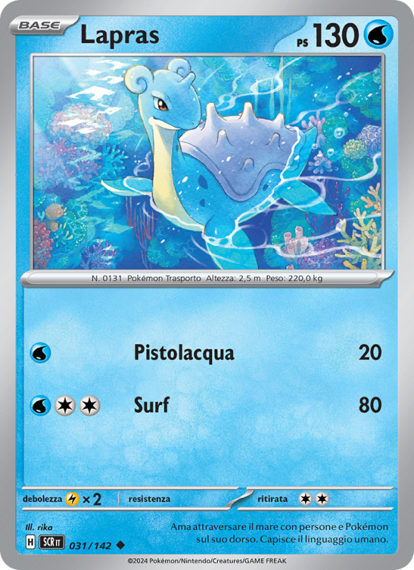 Lapras 031/175 — Corona Astrale (Italian Pokémon TCG card)
