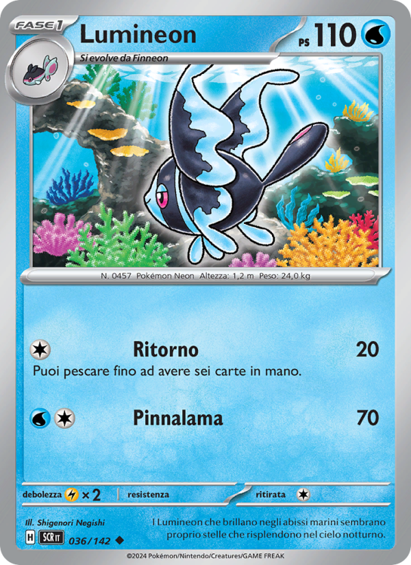 Lumineon 036/175 — Corona Astrale (Italian Pokémon TCG card)