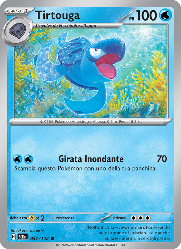 Tirtouga 037/175 — Corona Astrale (Italian Pokémon TCG card)