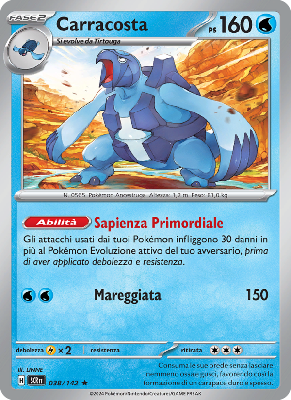 Carracosta 038/175 — Corona Astrale (Italian Pokémon TCG card)