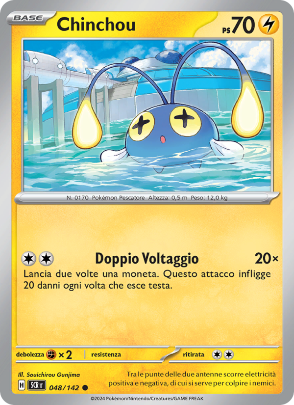 Chinchou 048/175 — Corona Astrale (Italian Pokémon TCG card)
