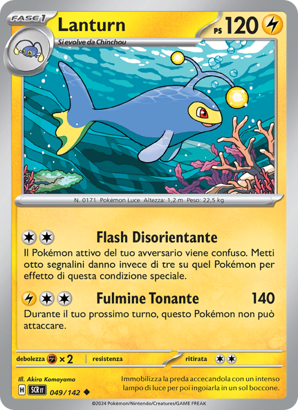 Lanturn 049/175 — Corona Astrale (Italian Pokémon TCG card)