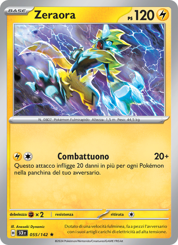 Zeraora 055/175 — Corona Astrale (Italian Pokémon TCG card)
