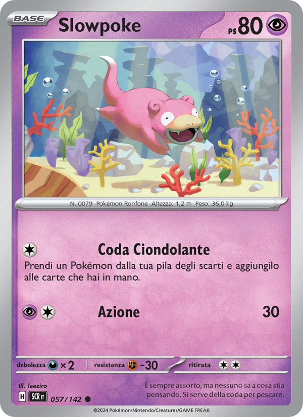 Slowpoke 057/175 — Corona Astrale (Italian Pokémon TCG card)