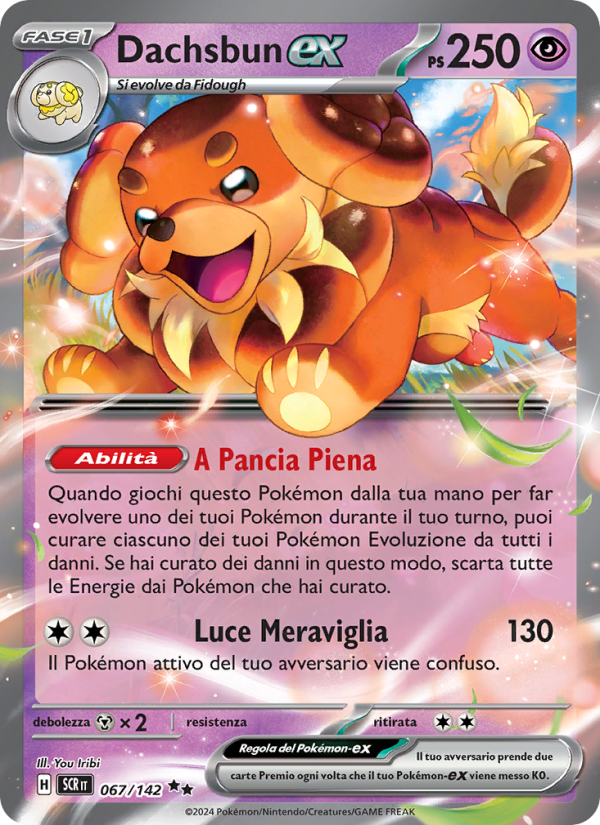 Dachsbun-ex 067/175 — Corona Astrale (Italian Pokémon TCG card)