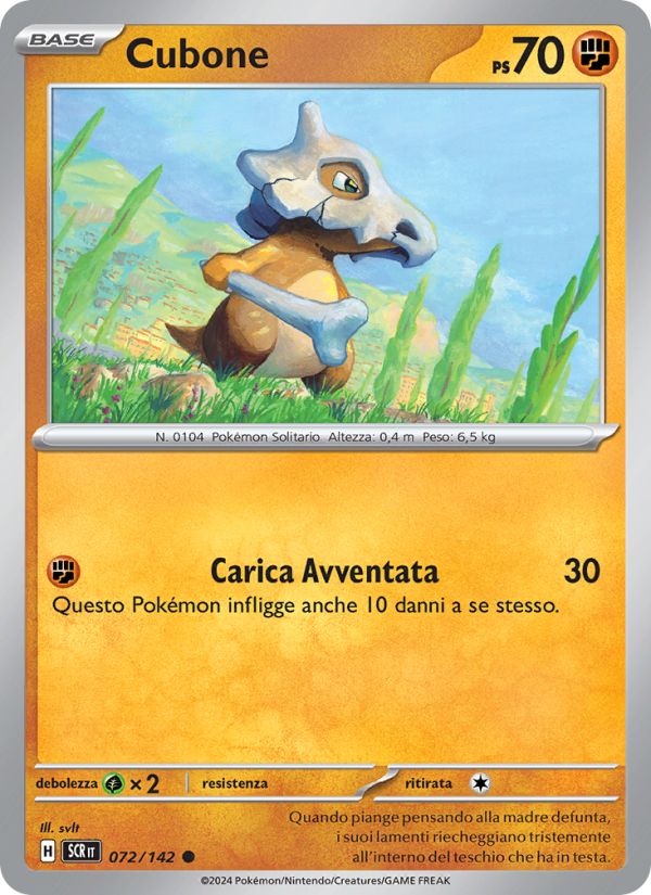 Cubone 072/175 — Corona Astrale (Italian Pokémon TCG card)