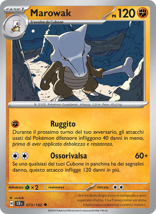 Marowak 073/175 — Corona Astrale (Italian Pokémon TCG card)
