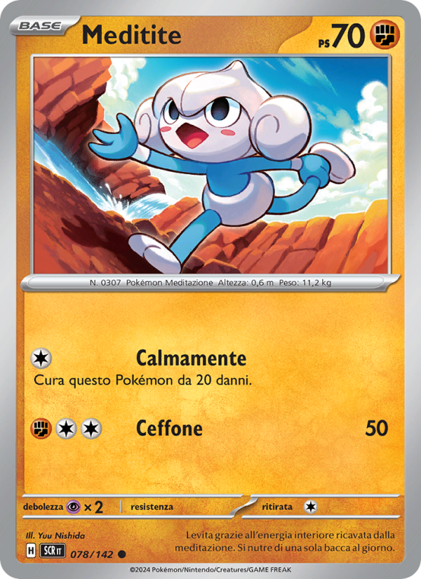 Meditite 078/175 — Corona Astrale (Italian Pokémon TCG card)