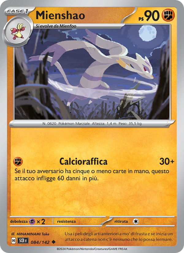 Mienshao 084/175 — Corona Astrale (Italian Pokémon TCG card)