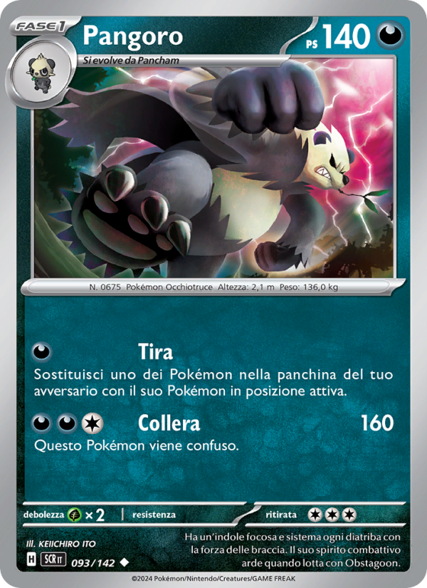 Pangoro 093/175 — Corona Astrale (Italian Pokémon TCG card)