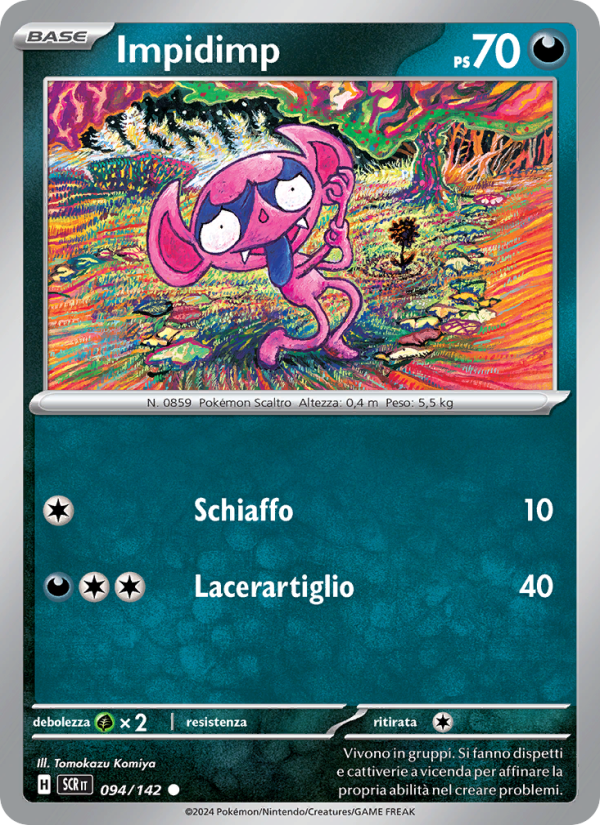 Impidimp 094/175 — Corona Astrale (Italian Pokémon TCG card)