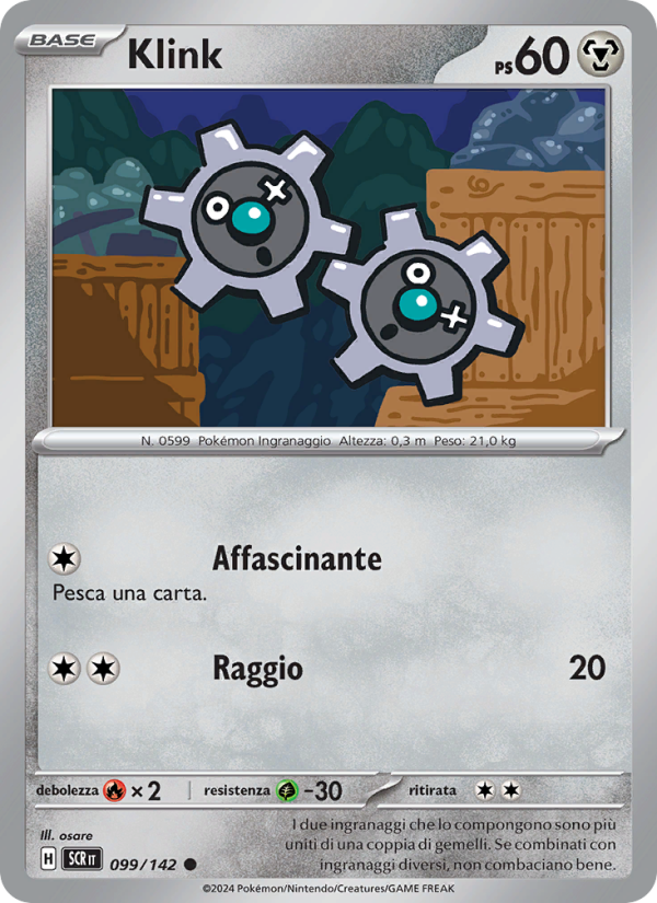 Klink 099/175 — Corona Astrale (Italian Pokémon TCG card)