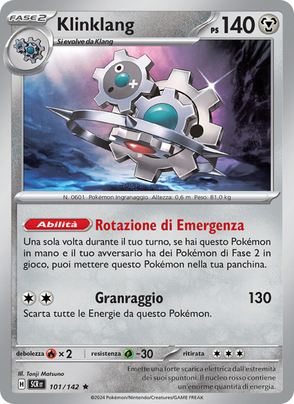 Klinklang 101/175 — Corona Astrale (Italian Pokémon TCG card)
