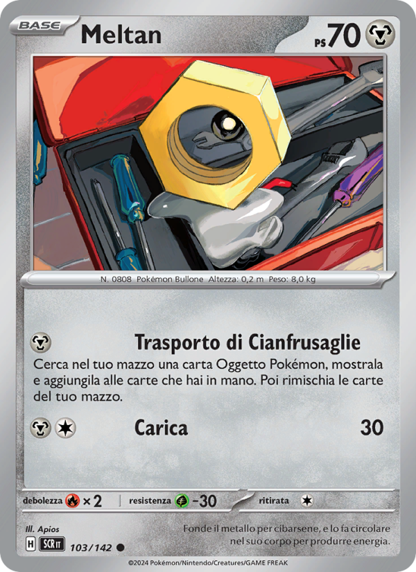 Meltan 103/175 — Corona Astrale (Italian Pokémon TCG card)