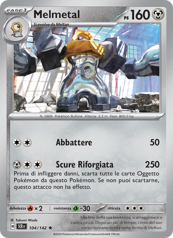 Melmetal 104/175 — Corona Astrale (Italian Pokémon TCG card)