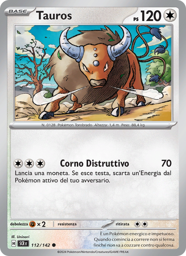 Tauros 112/175 — Corona Astrale (Italian Pokémon TCG card)