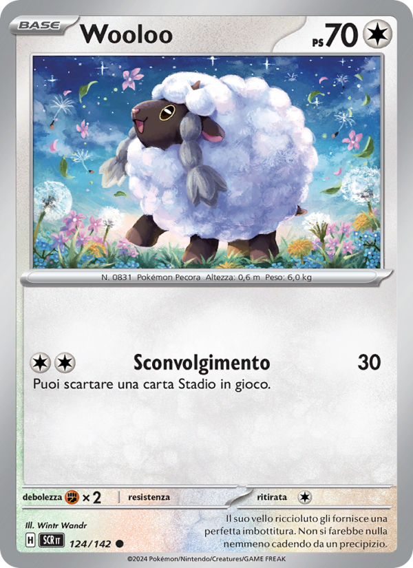 Wooloo 124/175 — Corona Astrale (Italian Pokémon TCG card)