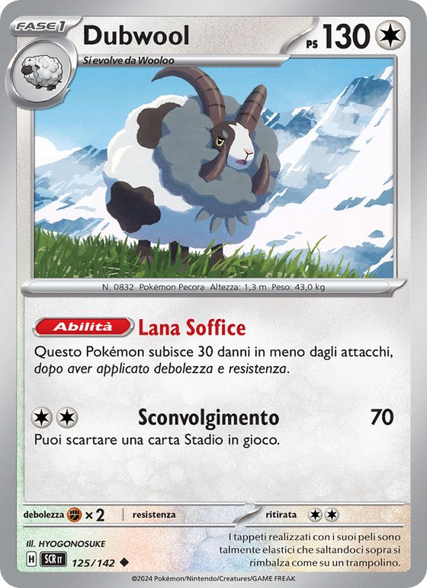 Dubwool 125/175 — Corona Astrale (Italian Pokémon TCG card)