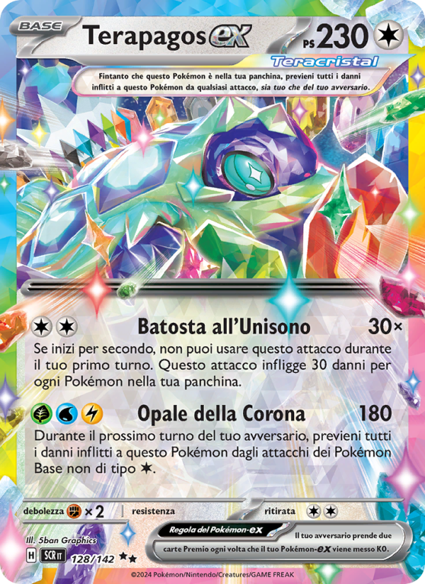 Terapagos-ex 128/175 — Corona Astrale (Italian Pokémon TCG card)