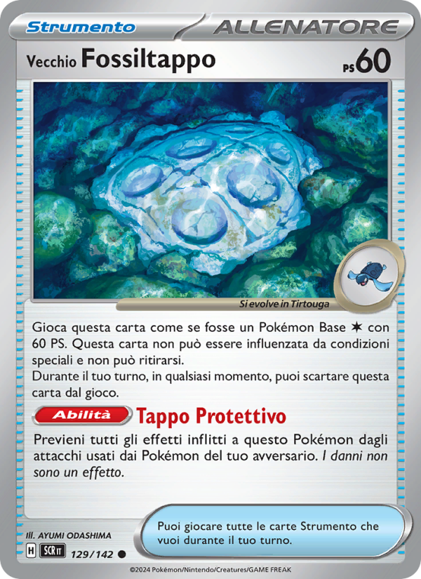 Vecchio Fossiltappo 129/175 — Corona Astrale (Italian Pokémon TCG card)