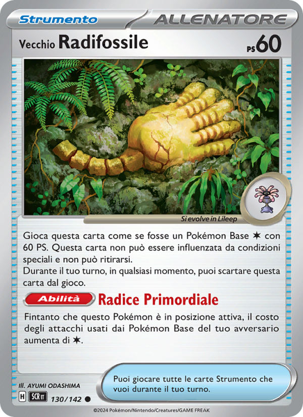 Vecchio Radifossile 130/175 — Corona Astrale (Italian Pokémon TCG card)