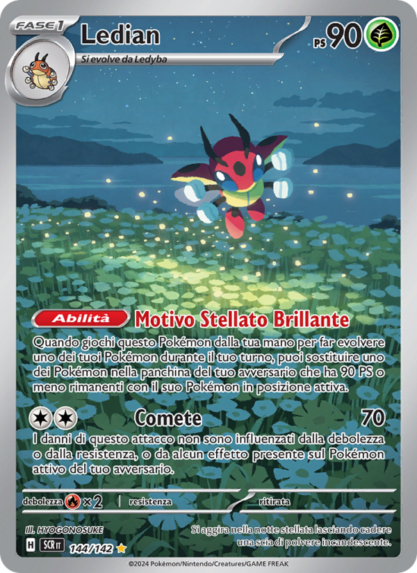 Ledian 144/175 — Corona Astrale (Italian Pokémon TCG card)