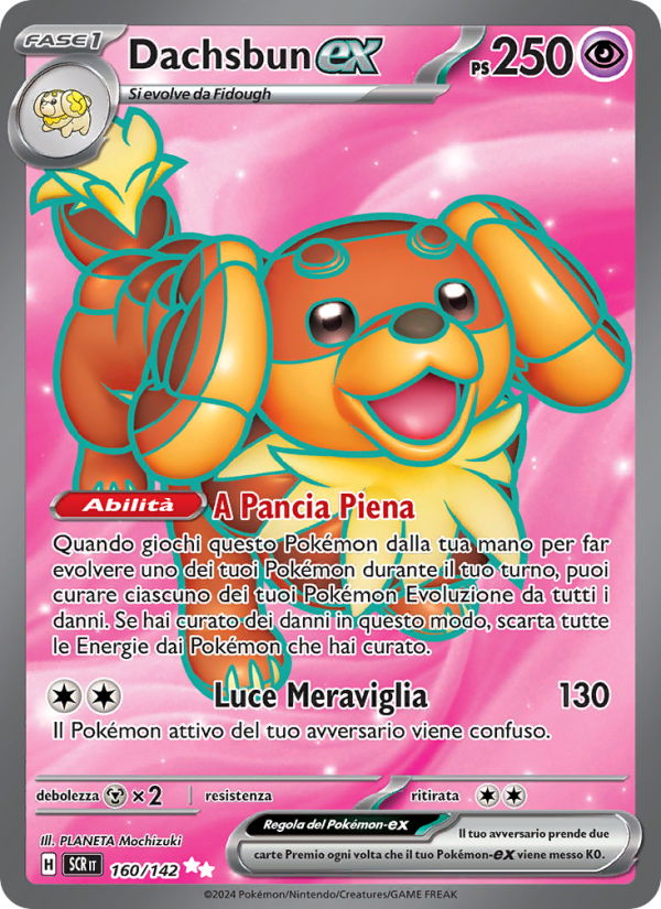 Dachsbun-ex 160/175 — Corona Astrale (Italian Pokémon TCG card)