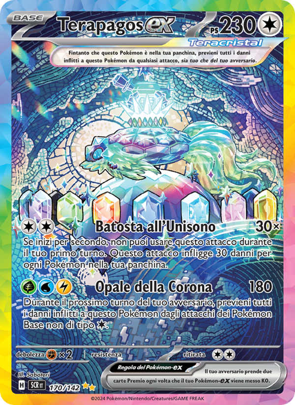 Terapagos-ex 170/175 — Corona Astrale (Italian Pokémon TCG card)